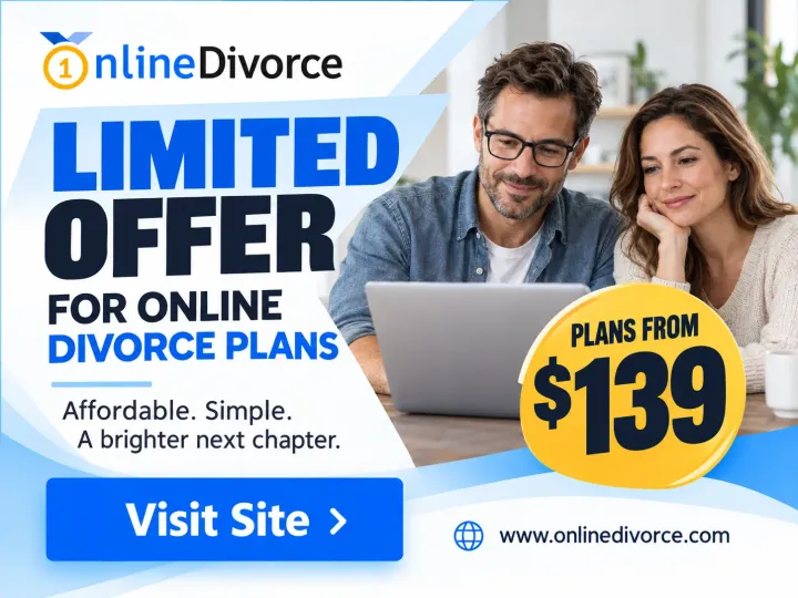 OnlineDivorce Plans From $139 Limited Offer